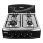 ESTUFA SUECO A GAS EN ACERO INOXIDABLE 4 PUESTOS