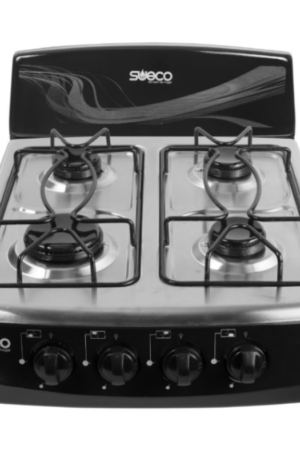 ESTUFA SUPERIOR ACERO INOXIDABLE A GAS 4 PUESTOS