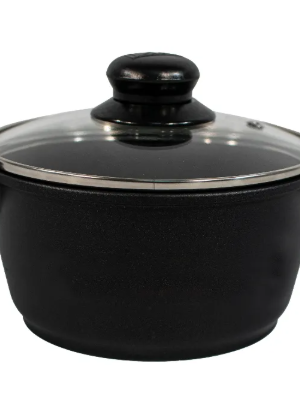 Caldero Marca Dkasa Antiadherente 16x7.5 Cm Color Negro