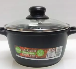 Caldero Marca Dkasa Antiadherente 18CM Cm Color Negro