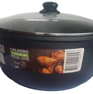 Caldero Marca Dkasa Antiadherente 32CM Cm Color Negro Y AZUL